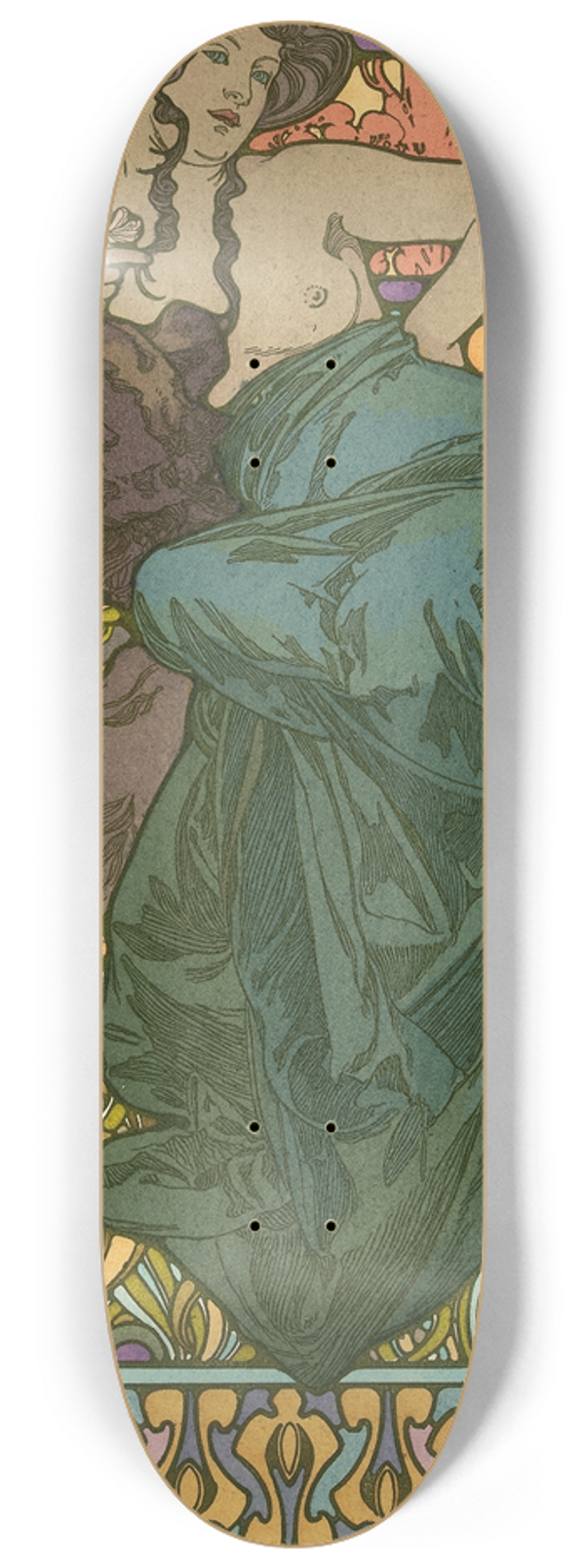 Alphonse Mucha - Untitled 8.25 inch art skate deck