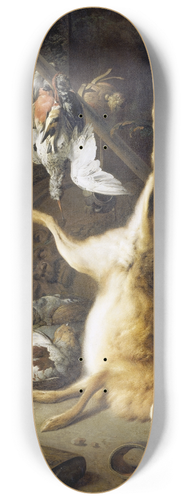 Jan Weenix - Still Life With Dead Rabbit And Birds 8.25 inch art skate deck