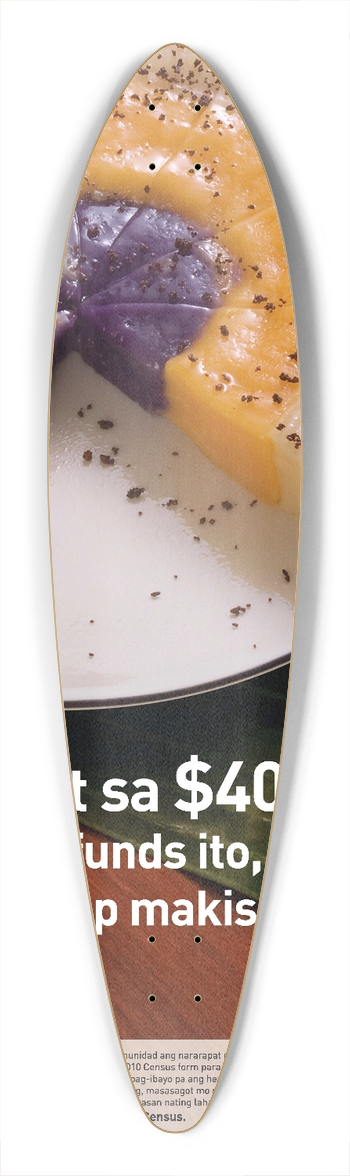 Bureau of the Census - Tagalog Awareness Poster 39.3 inch art pintail longboard deck