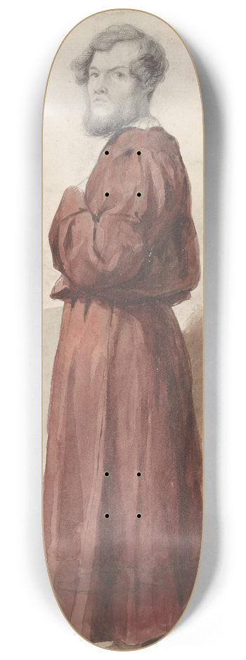 Jan Weissenbruch - Figuurstudies met een staande man in rode kamerjas 8.25 inch art skate deck