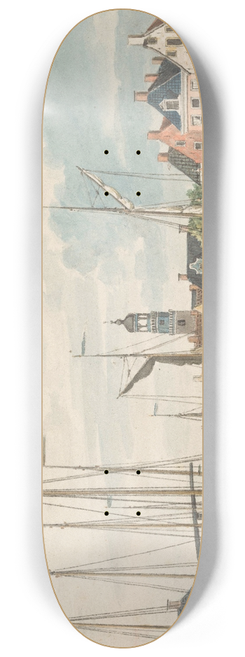 Jan Weissenbruch - Gezicht te De Lemmer 8.25 inch art skate deck