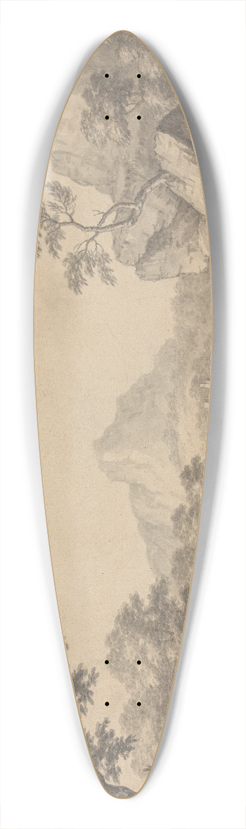 Captain John Bernard Gilpin - View from a Riverbank 39.3 inch art pintail longboard deck