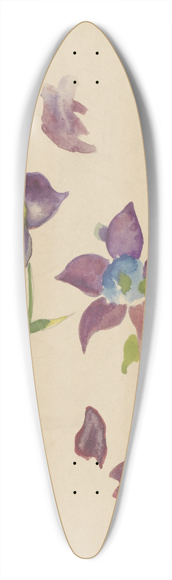 Carel Adolph Lion Cachet - Bloemenstudie 39.3 inch art pintail longboard deck