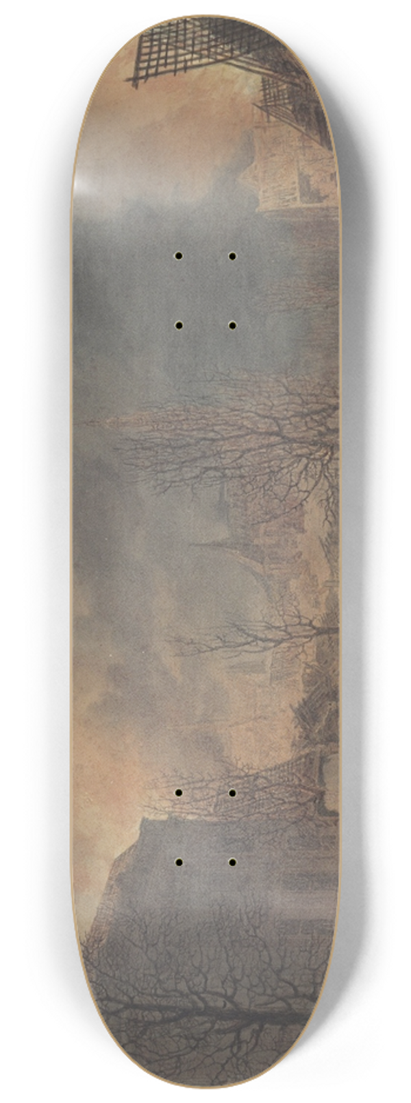 Jan Willem Pieneman - Lodewijk Napoleon bezoekt de runes op het Rapenburg te Leiden na de ontploffing van het kruitschip op 12 januari 1807 8.25 inch art skate deck