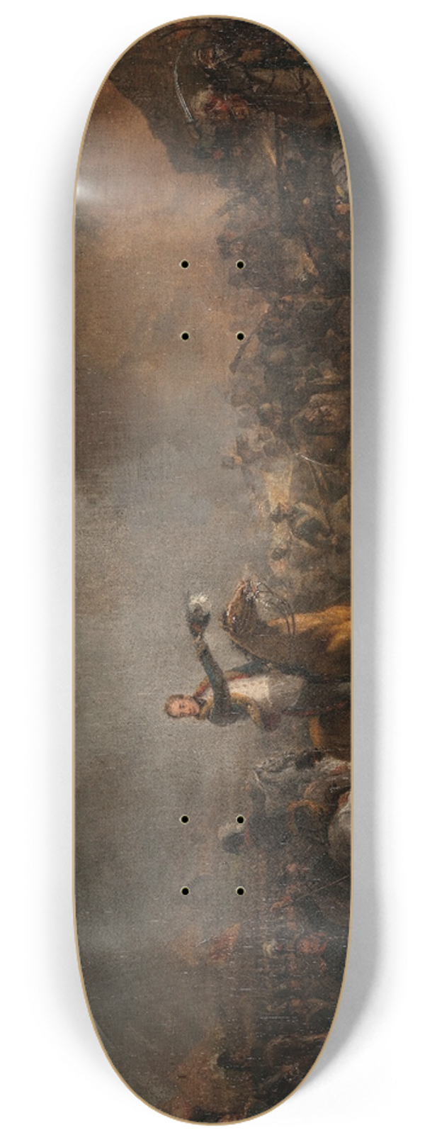 Jan Willem Pieneman - The Prince of Orange at Quatre Bras, 16 June 1815 8.25 inch art skate deck