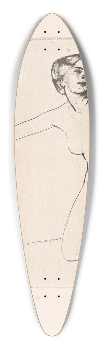 Carl Anton Reichel - Untitled 39.3 inch art pintail longboard deck
