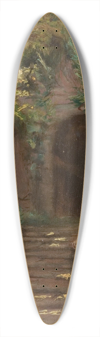 Carl-August Lebsche - Sun-Dappled Steps 39.3 inch art pintail longboard deck