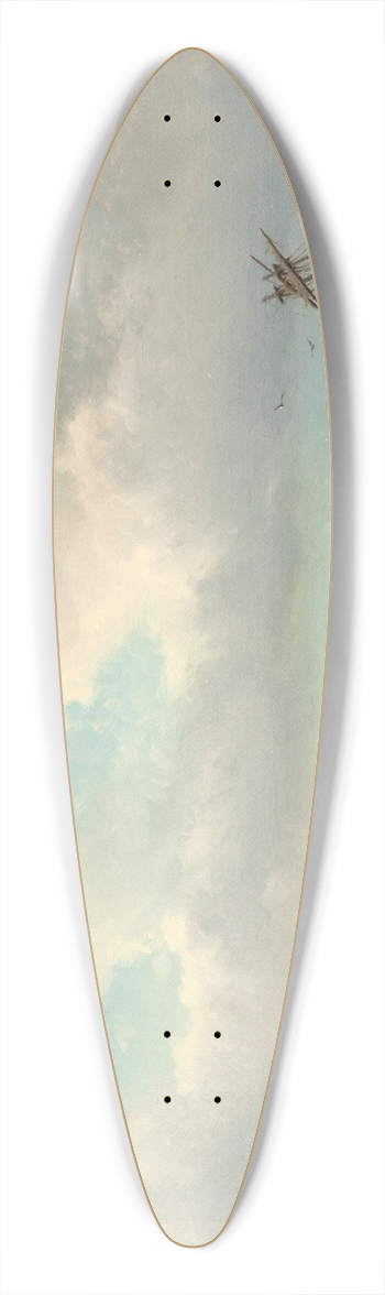 Carl Bille - Seascape 39.3 inch art pintail longboard deck