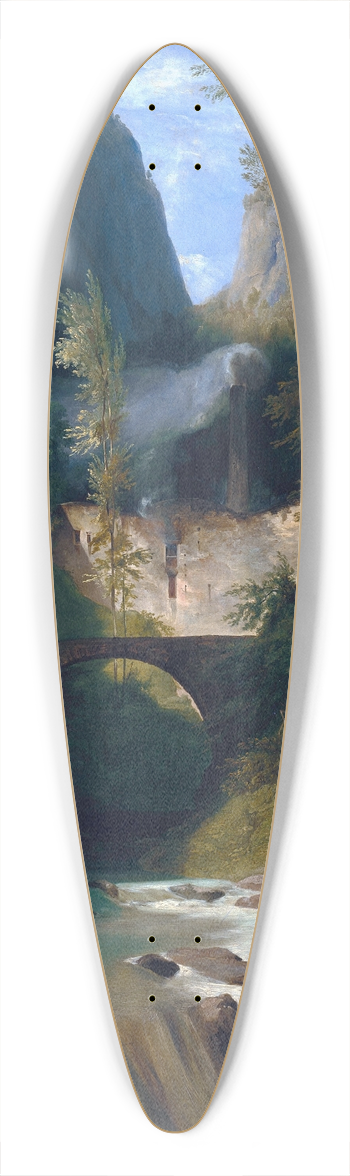 Carl Blechen - Gorge near Amalfi 39.3 inch art pintail longboard deck