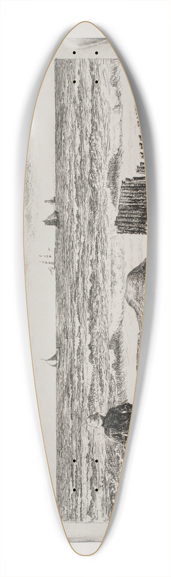 Carl Bloch - Blsevejr Sstykke 39.3 inch art pintail longboard deck