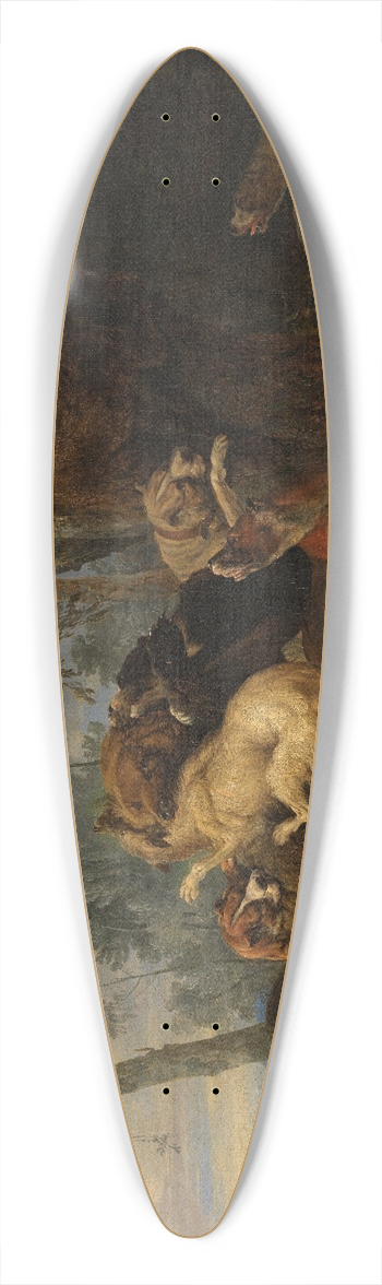 Carl Borromus Andreas Ruthart - Bear Hunt 39.3 inch art pintail longboard deck