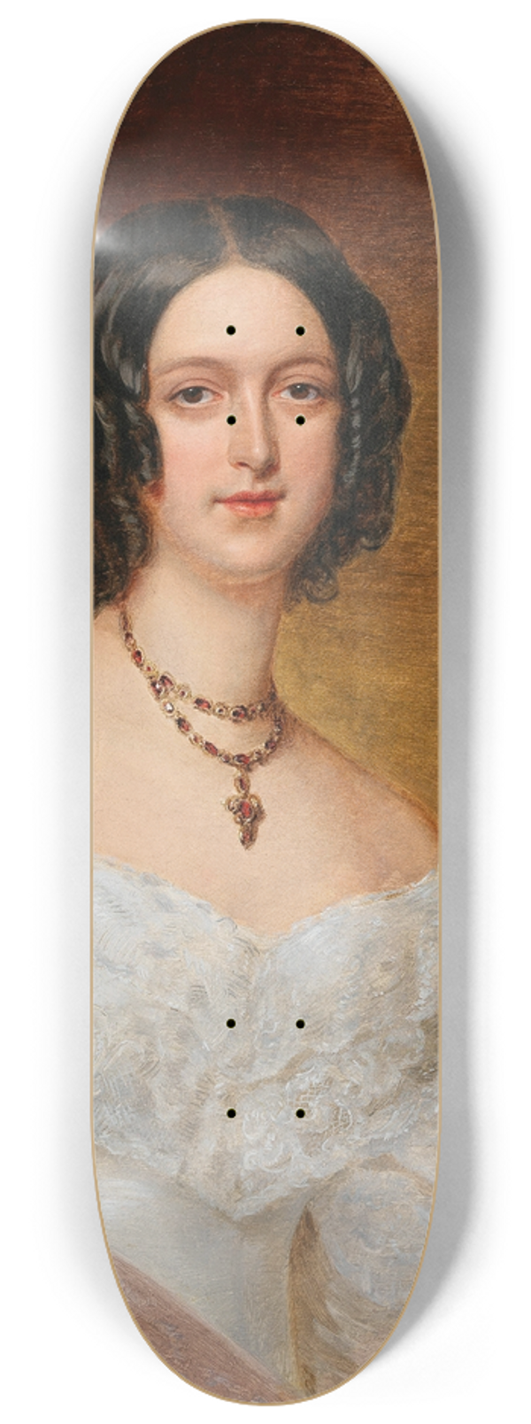 Jaroslav Cermak - Portrait of Pauline, Countess Nostitz (1801-1881) 8.25 inch art skate deck