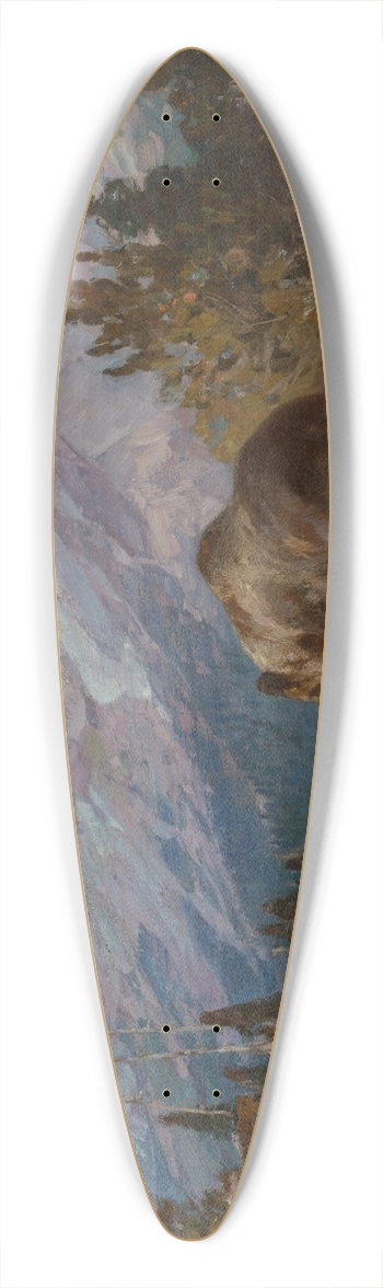 Carl Clemens Moritz Rungius - His Domain 39.3 inch art pintail longboard deck