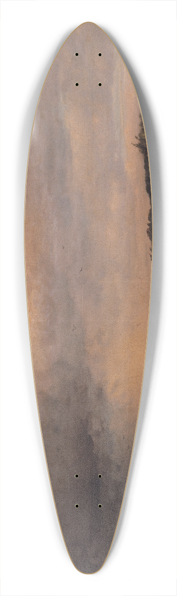 Carleton Wiggins - Sand Dunes; Coney Island 39.3 inch art pintail longboard deck