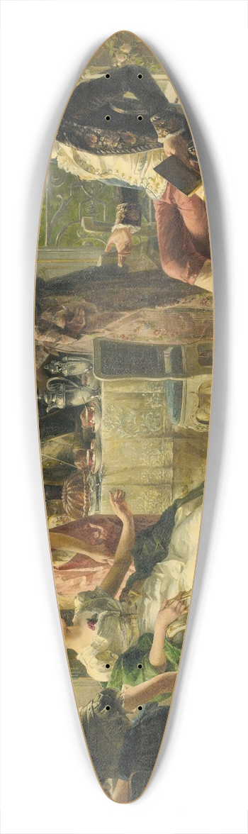 Carl Herpfer - Repartee On A Summer Afternoon 39.3 inch art pintail longboard deck