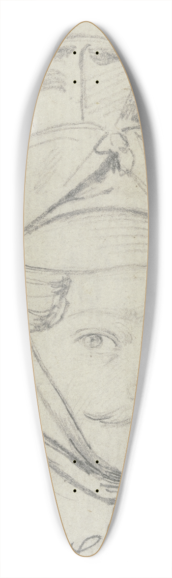 Carl Hoff - Leutnant Polzderf, Brustbild mit Tschako nach rechts 39.3 inch art pintail longboard deck
