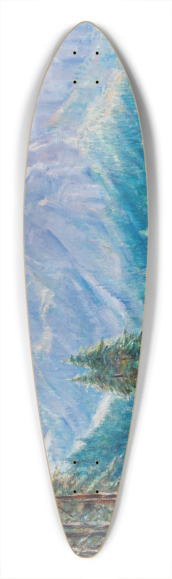 Carl Kaiser-Herbst - Hallstttersee with View of the Dachstein 39.3 inch art pintail longboard deck