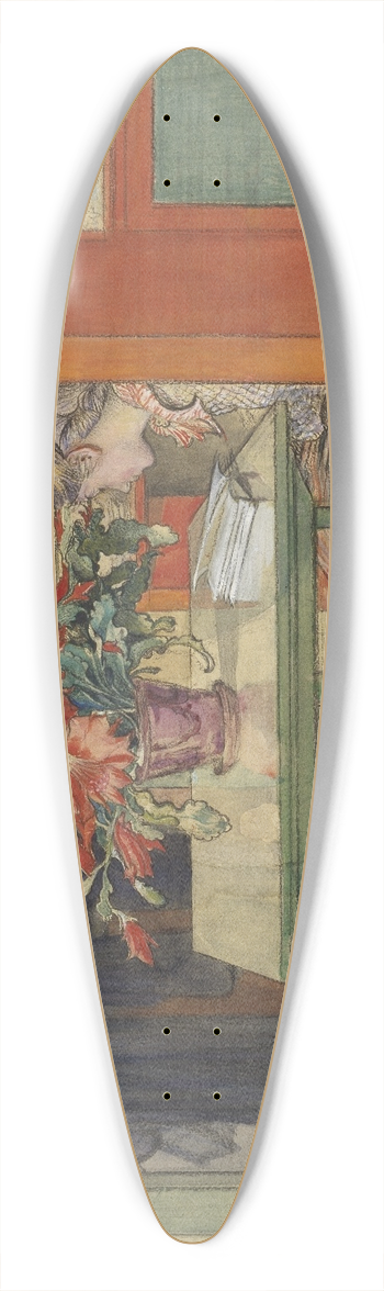 Carl Larsson - Lisbeth Reading 39.3 inch art pintail longboard deck
