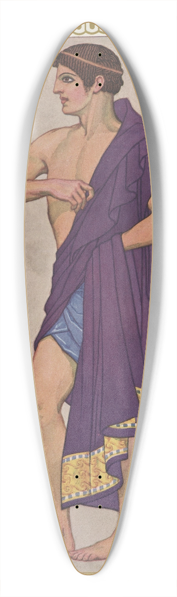Carl Link - Demetrios 39.3 inch art pintail longboard deck