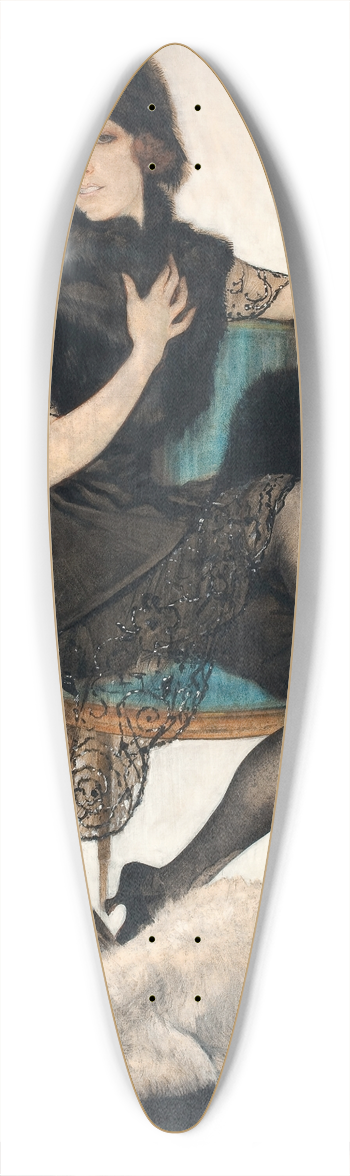 Carl Link - Posing 39.3 inch art pintail longboard deck
