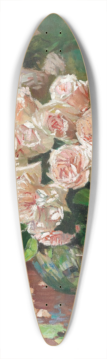 Carl Moll - Weie Rosen II 39.3 inch art pintail longboard deck