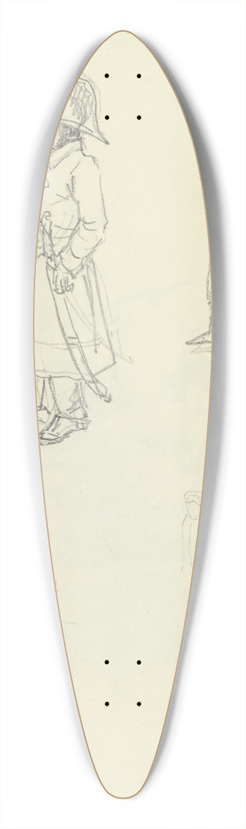 Carl Morgenstern - Studienblatt; Schtze in Rdelheim 39.3 inch art pintail longboard deck