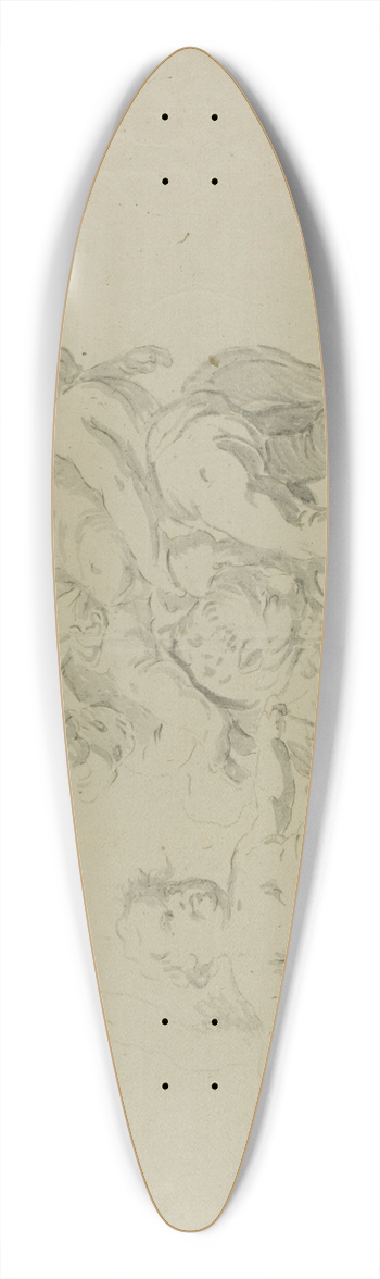 Carlo Amalfi - Putti Bacchanal 39.3 inch art pintail longboard deck
