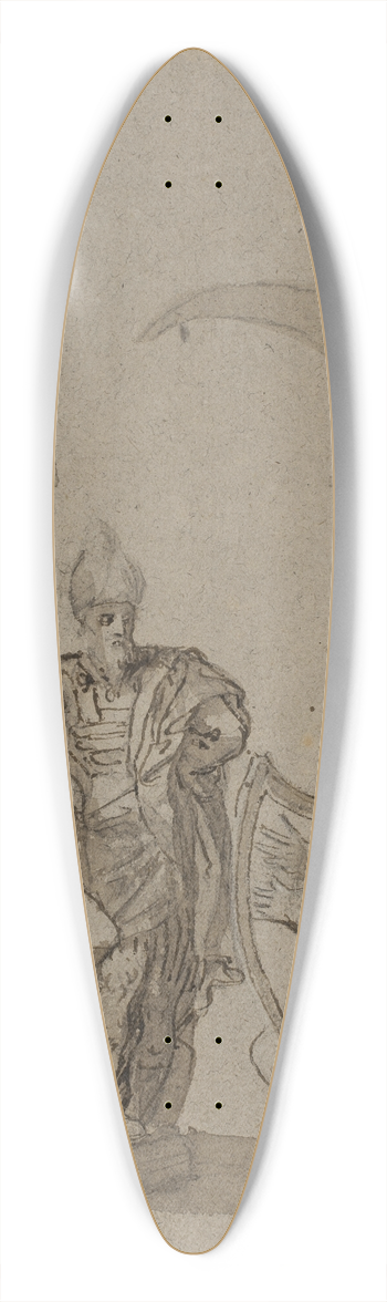 Carlo Caliari - David plays the harp for King Saul 39.3 inch art pintail longboard deck