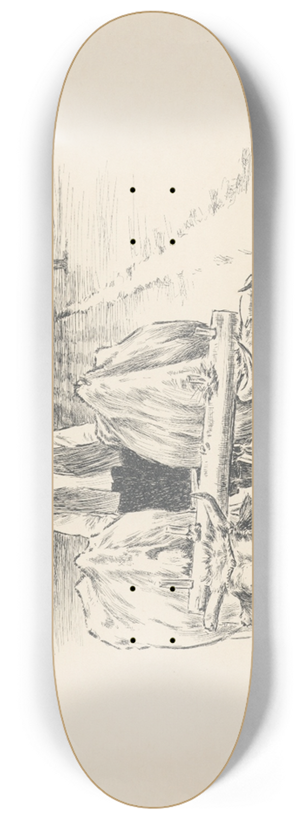 J. Campbel Phillips - The ploughman. 8.25 inch art skate deck