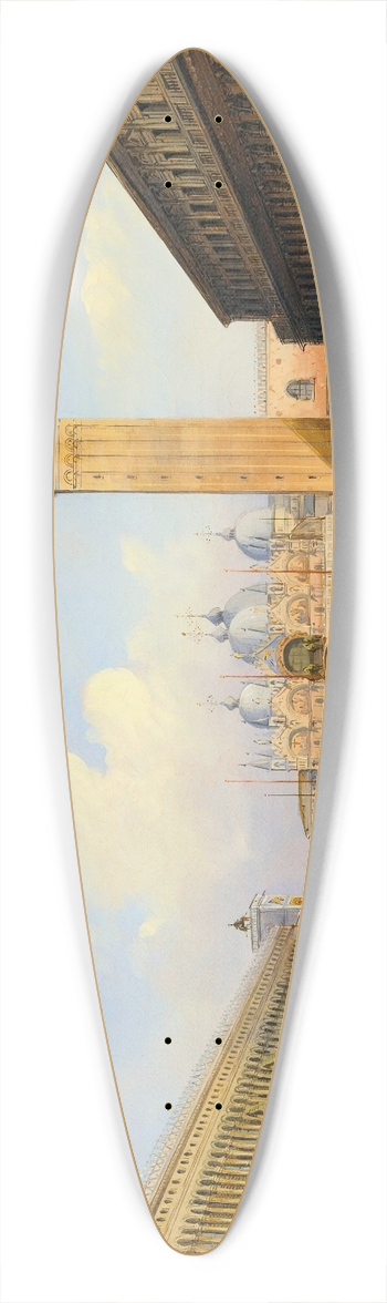 Carlo Grubacs - Saint Marks Square, Venice 39.3 inch art pintail longboard deck