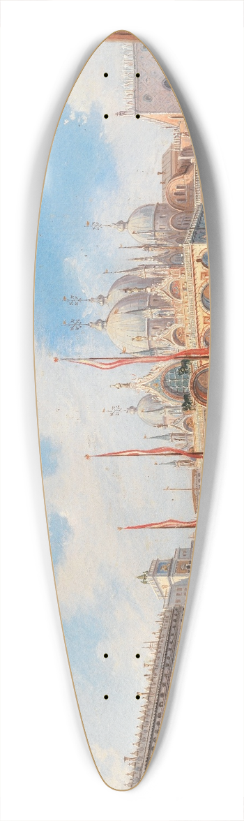 Carlo Grubas - Venice, St Marks Square 39.3 inch art pintail longboard deck