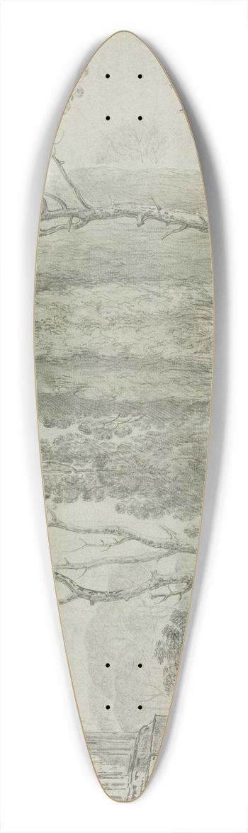 Carlo Labruzzi - Mourners in a Graveyard 39.3 inch art pintail longboard deck