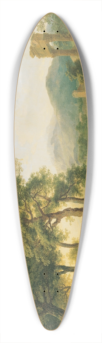 Carl Philipp Schallhas - Arkadische Landschaft 39.3 inch art pintail longboard deck