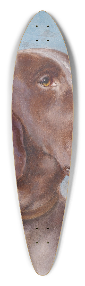 Carl Reichert - Hundeportrait 39.3 inch art pintail longboard deck