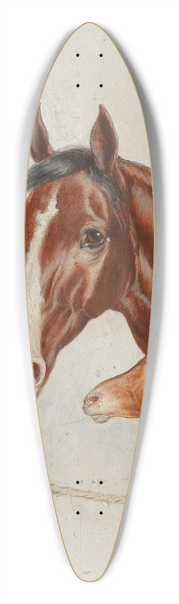 Carl Reichert - Idyllic Stable Scene 39.3 inch art pintail longboard deck