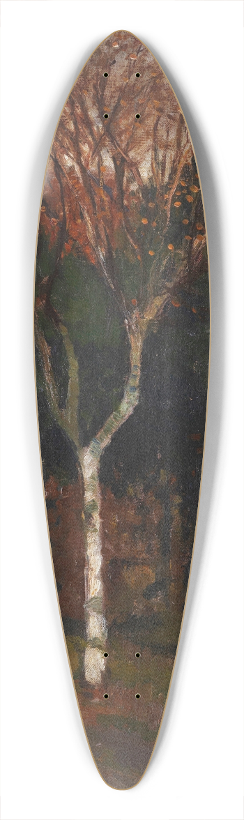 Carl Vinnen - Worpsweder Landschaft. Junge Birke am Wegesrand 39.3 inch art pintail longboard deck