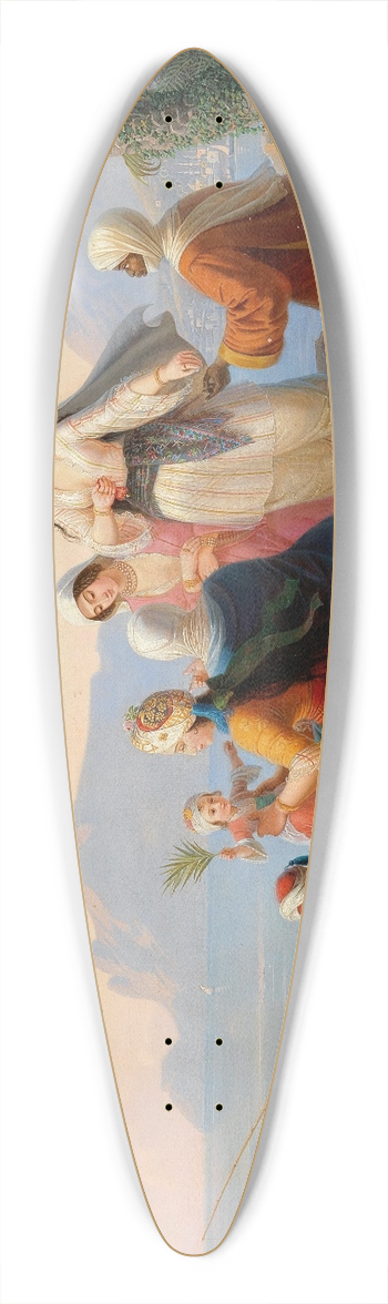 Carl von Hess - A Summer Excursion to the Sea 39.3 inch art pintail longboard deck