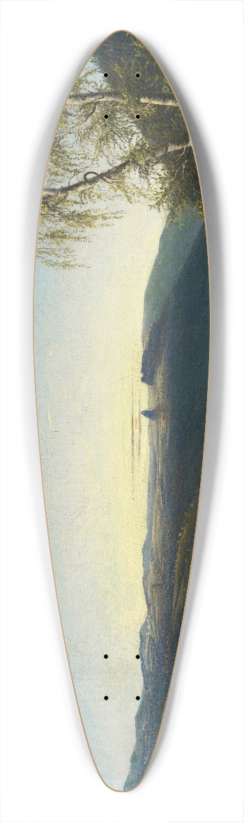 Carl Wagner - Elblandschaft bei Sonnenaufgang 39.3 inch art pintail longboard deck