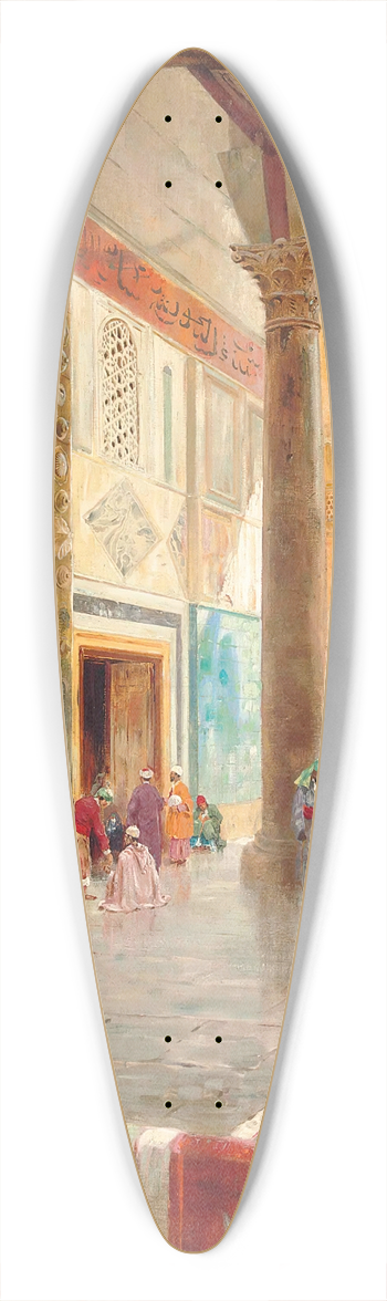 Carl Wuttke - The Great Umayyad Mosque, Damascus 39.3 inch art pintail longboard deck