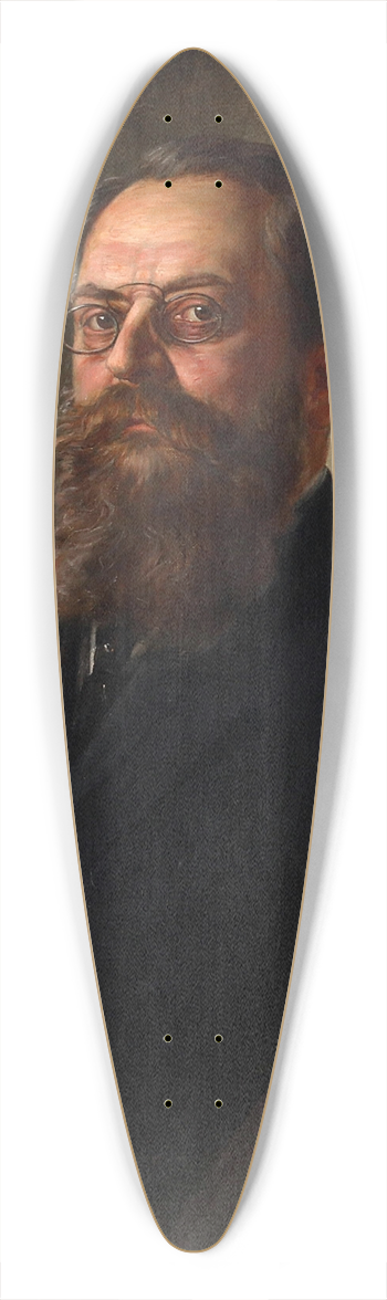 Carl Zewy - Selbstportrait 39.3 inch art pintail longboard deck
