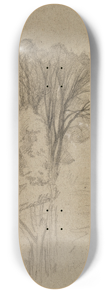 Jean-Achille Benouville - Arbres 8.25 inch art skate deck