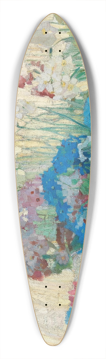 Caroline Kubin - Flowers 39.3 inch art pintail longboard deck