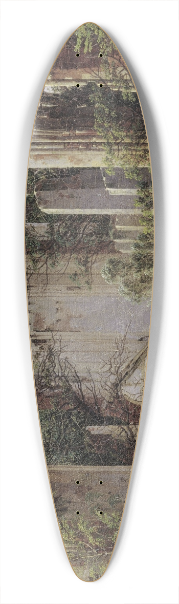 Caspar David Friedrich - Monastery ruin Eldena 39.3 inch art pintail longboard deck