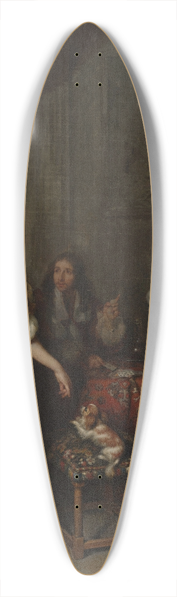 Caspar Netscher - The Card Party 39.3 inch art pintail longboard deck