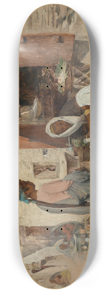 Alphons Leopold Mielich - Orientalische Straenszene 8.25 inch art skate deck