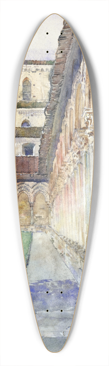 Cass Gilbert - Cathedral at Monreale, Sicily 39.3 inch art pintail longboard deck