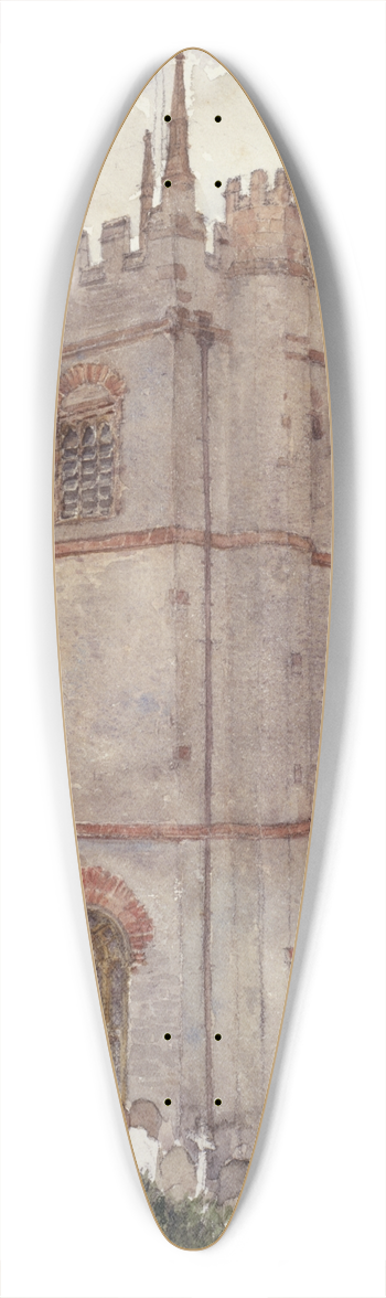 Cass Gilbert - Church Tower, Marldon 39.3 inch art pintail longboard deck