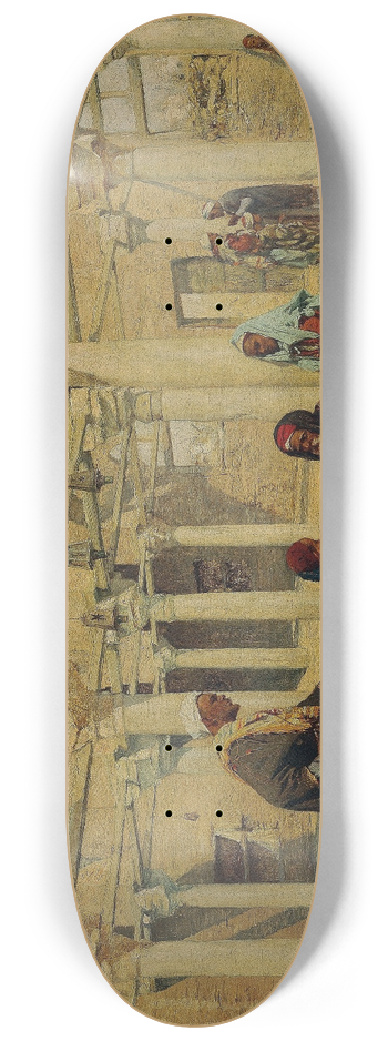 Alphons Leopold Mielich - School in Benassa 8.25 inch art skate deck