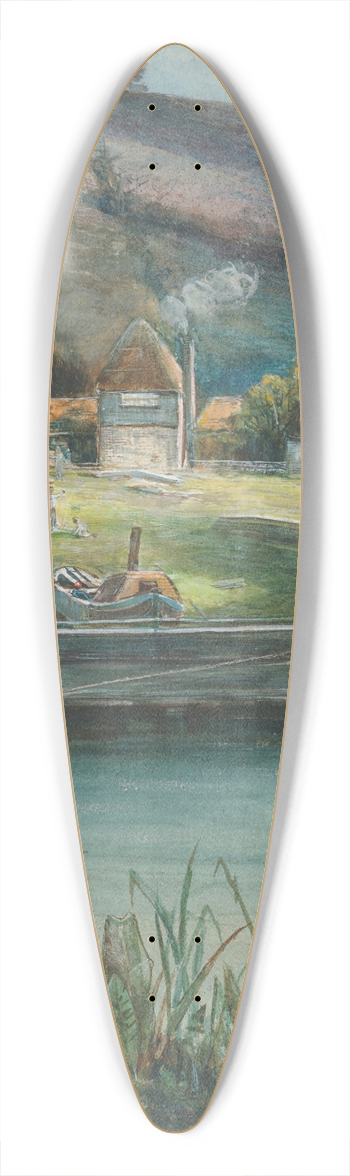 Cecil Gordon Lawson - The track boat 39.3 inch art pintail longboard deck