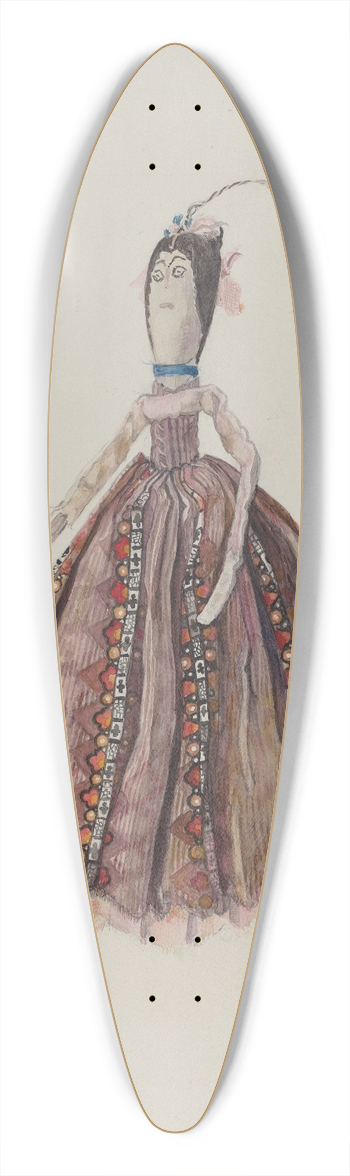 Cecily Edwards - Rag Doll Bodice 39.3 inch art pintail longboard deck